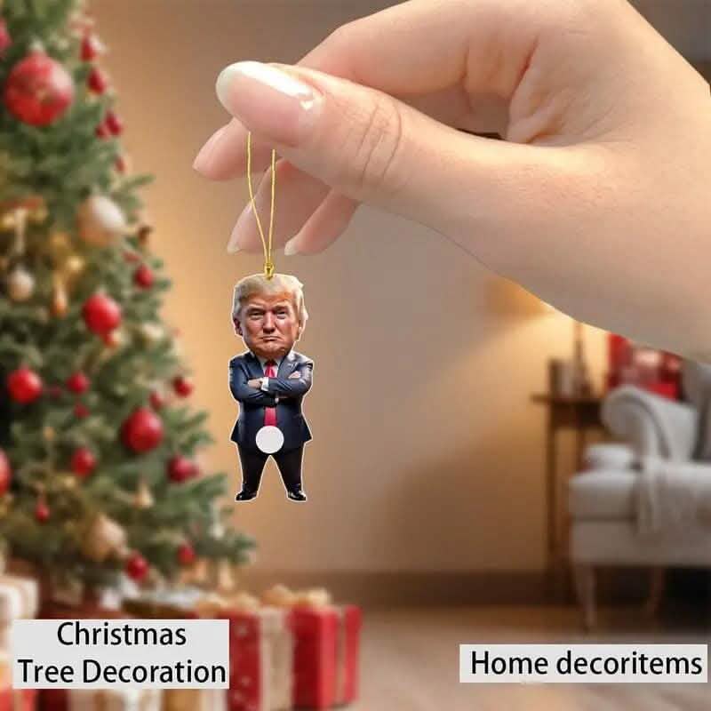 Standing Trump Acrylic Ornament Christmas Tree Hanging Decor