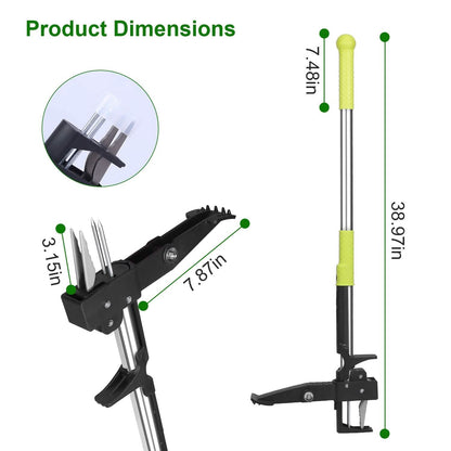 Standup Aluminum Weed Puller with 4 Claws