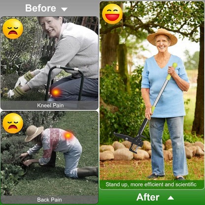 Standup Aluminum Weed Puller with 4 Claws