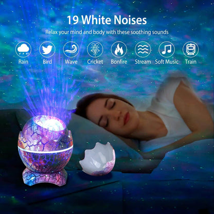 Star Project Lamp Galaxy Light Dinosaur Egg with Wireless Speaker and Remote Control
