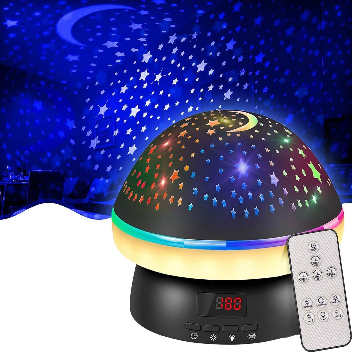 Star Projector Night Light for Kids