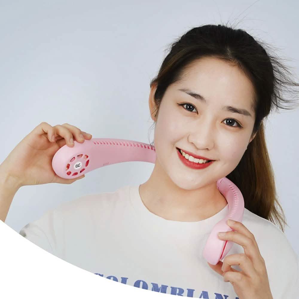 Staright Portable Hanging Neck Fan & Music Player Hands-Free Bladeless Fan