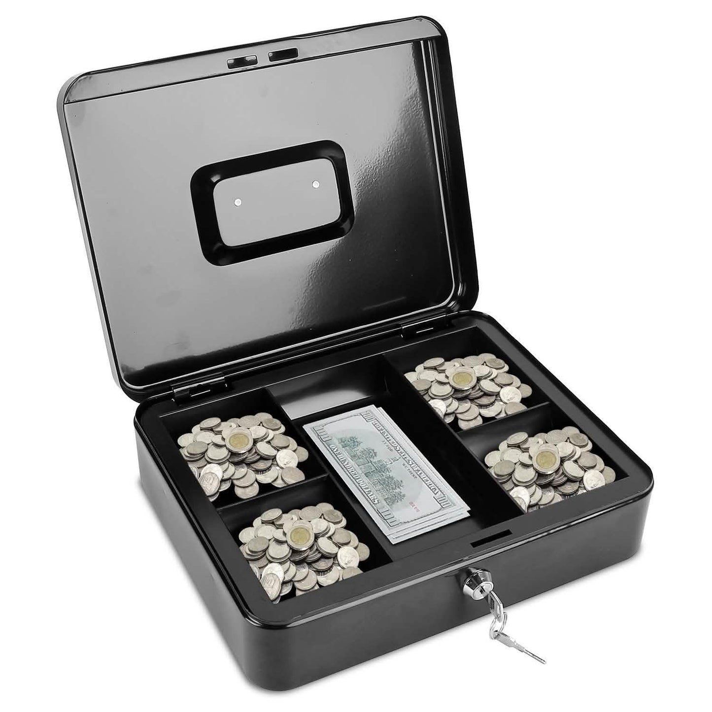 Steel Cash Box with Removable Tray