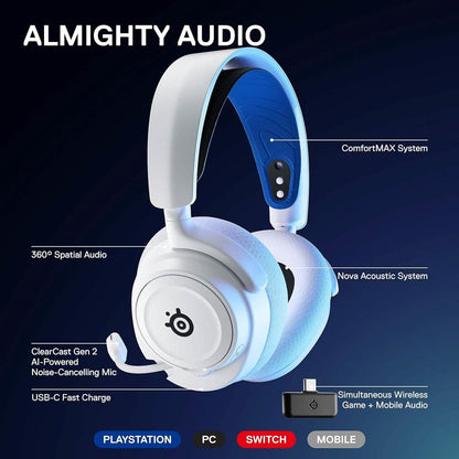 SteelSeries Arctis Nova 7P Wireless Multi-System Gaming & Mobile Headset  (Refurbished)