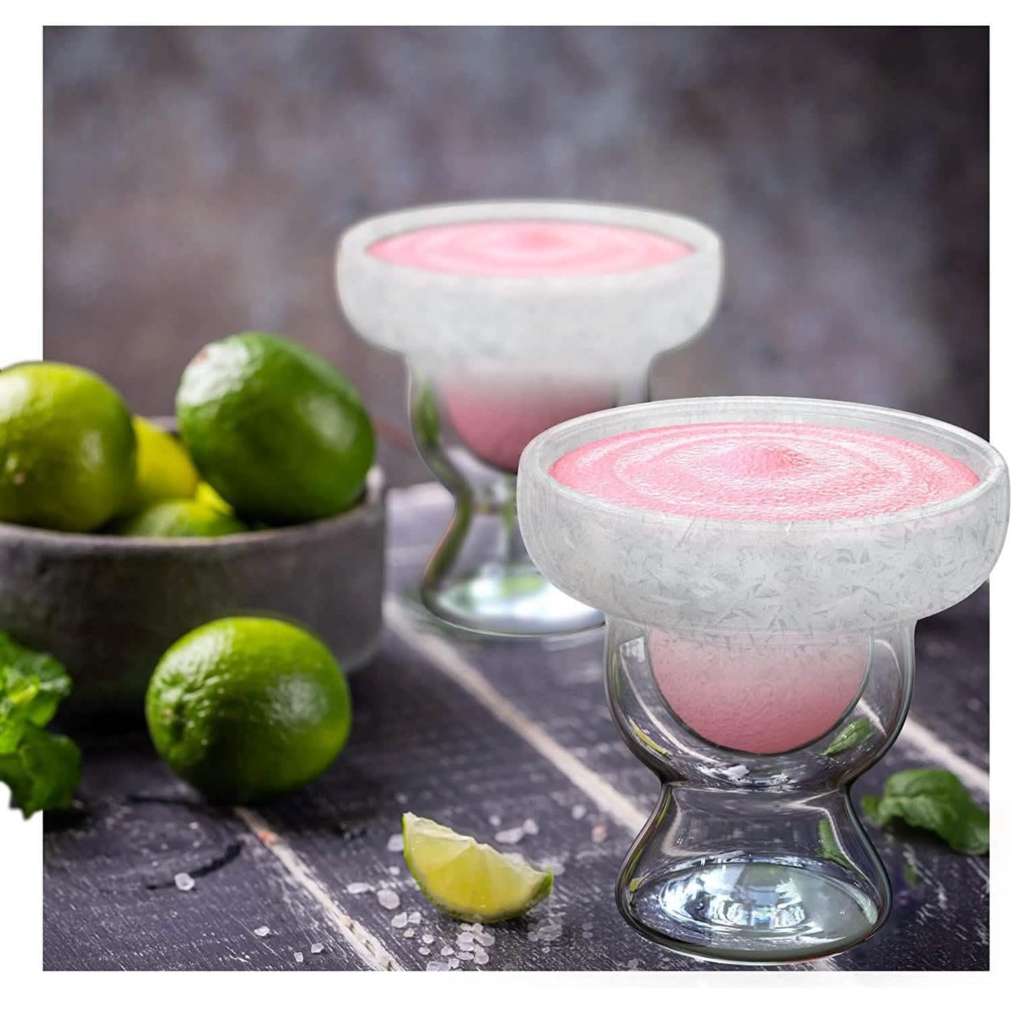 Stemless 12oz Double Wall Freezable Gel Chiller Cocktail Glass