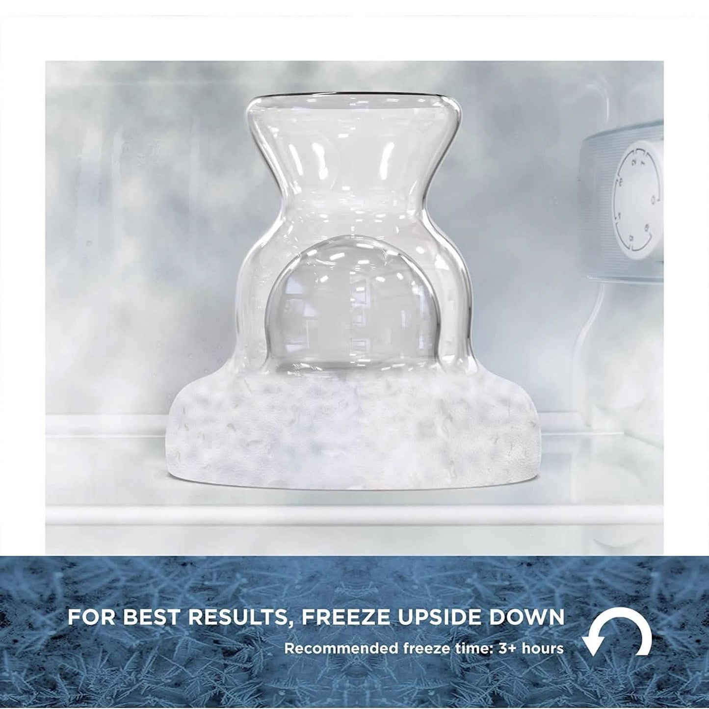 Stemless 12oz Double Wall Freezable Gel Chiller Cocktail Glass