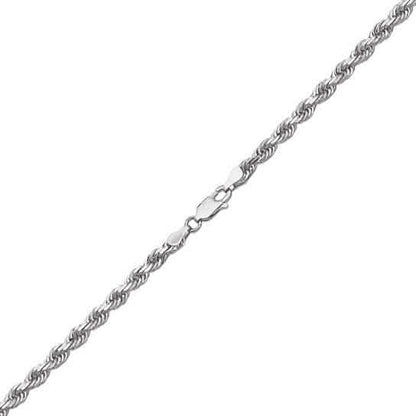 Sterling Silver 1.3mm Rope Twisted Link Chain Necklace