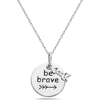 Sterling Silver Inspirational Pendant Necklace