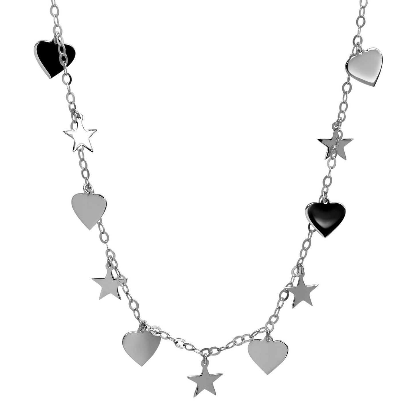 Sterling Silver Multi Charm Necklace by Paolo Fortelini