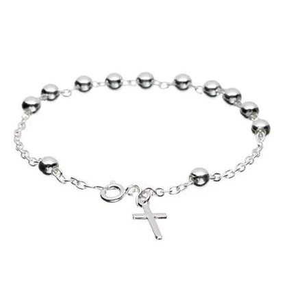 Sterling Silver Rosary Bracelet