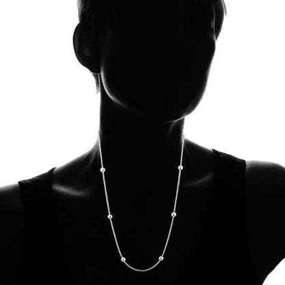Sterling Silver Snake with Ball Necklace Chain by Paolo Fortelini