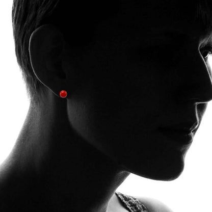Sterling Silver Trio Red, White and Turquoise Stud Earring Set