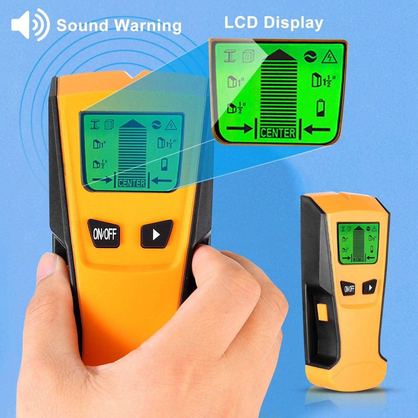 Stud Center Finder Wall Scanner AC Live Wire Detector with LCD Display