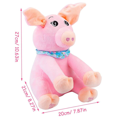 Stuffed Plush Pig Doll Pick-a-Boo Animated Toy