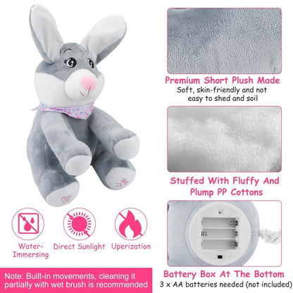 Stuffed Plush Rabbit Doll Toy Animated Talking and Singing