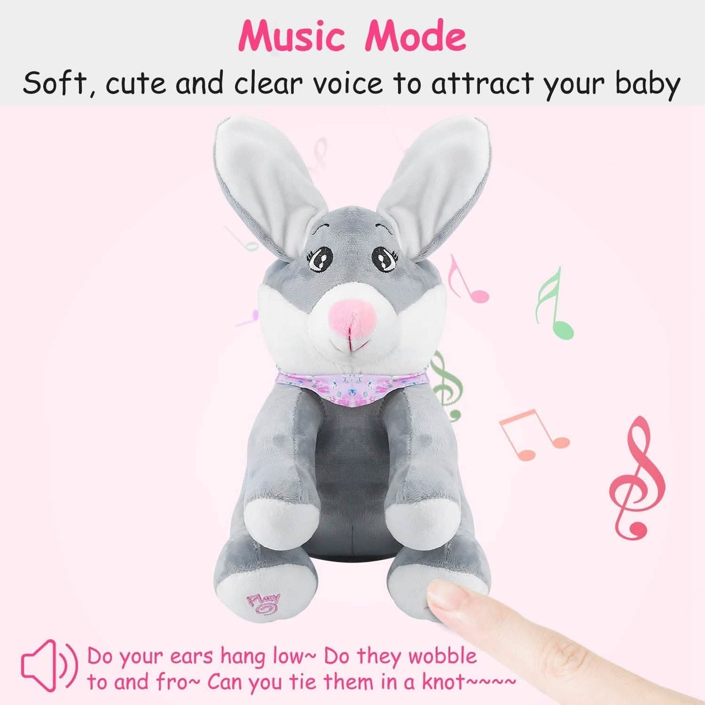 Stuffed Plush Rabbit Doll Toy Animated Talking and Singing