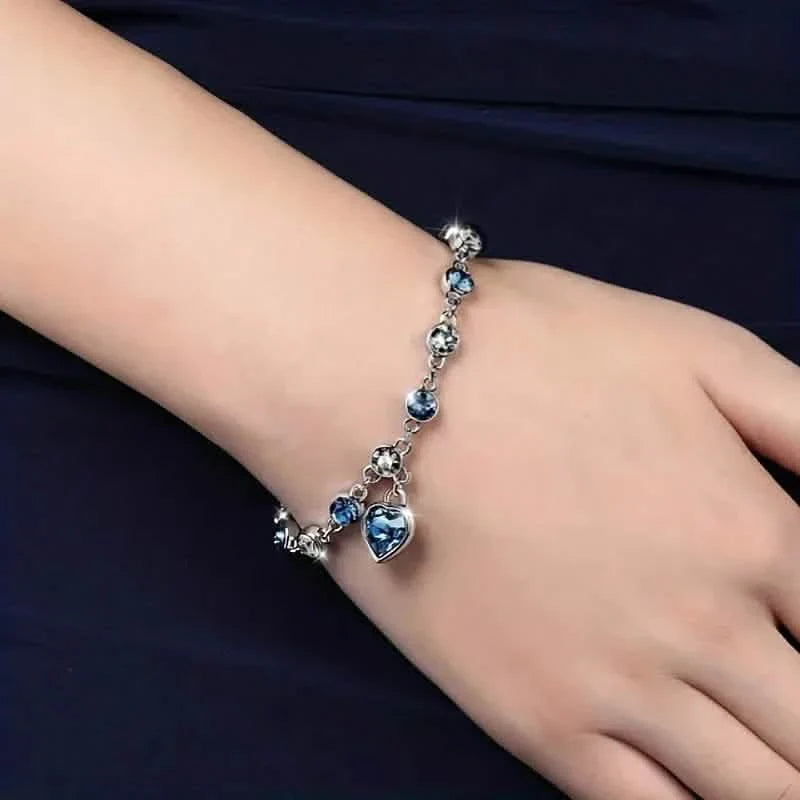 Stunning Heart Of Ocean Rhinestone Bracelet For Girls