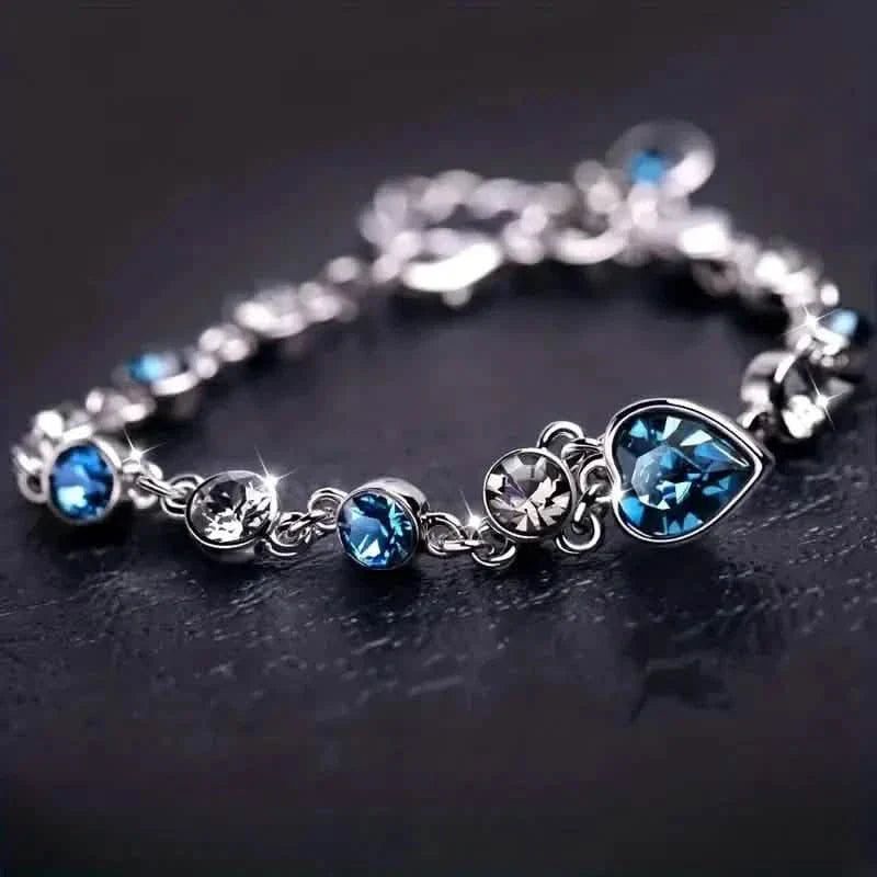 Stunning Heart Of Ocean Rhinestone Bracelet For Girls