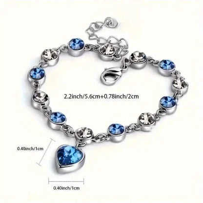 Stunning Heart Of Ocean Rhinestone Bracelet For Girls