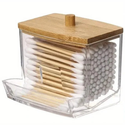 Stylish 7oz Bathroom Organizer - Freestanding Swab & Pad Holder