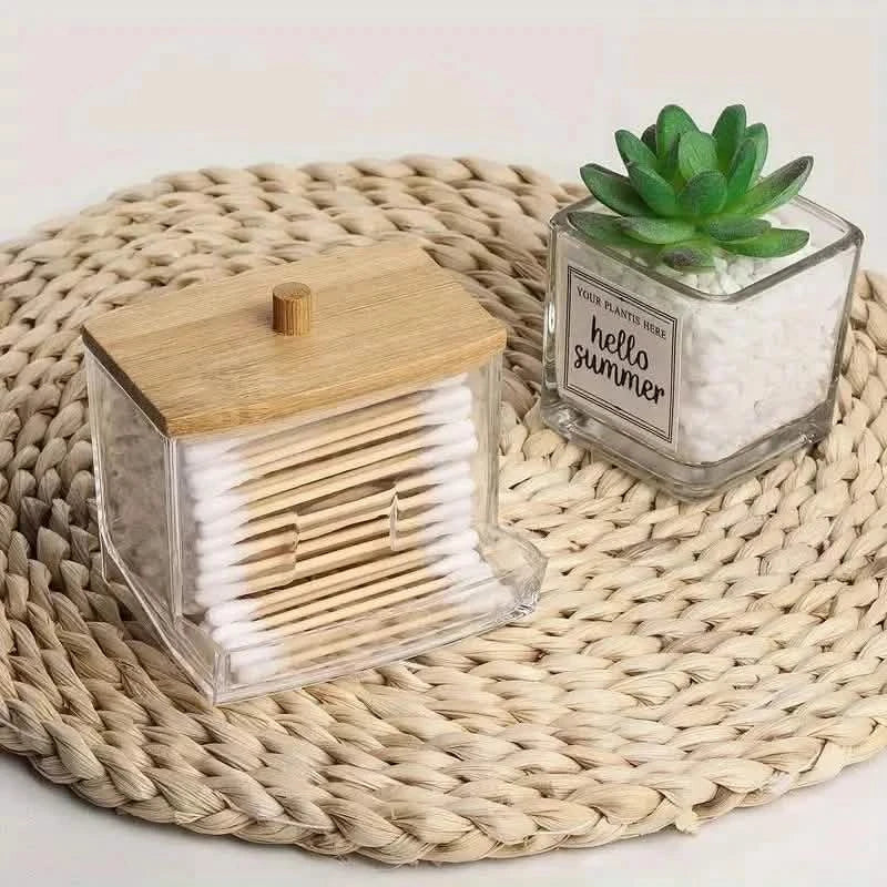 Stylish 7oz Bathroom Organizer - Freestanding Swab & Pad Holder