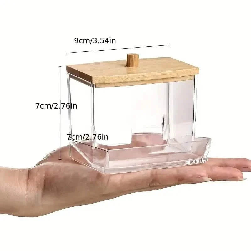 Stylish 7oz Bathroom Organizer - Freestanding Swab & Pad Holder