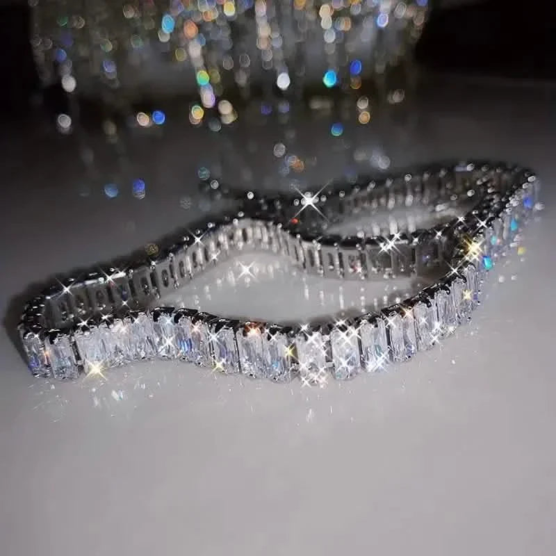 Stylish Charming Thick Tennis High Quality Sparkling Women's Jewelry