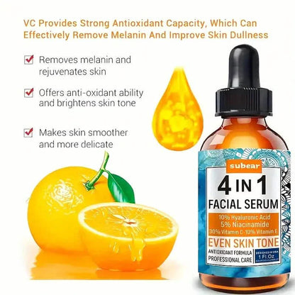 Subear 4-In-1 Facial Serum - Hydrates, Repairs, and Rejuvenates Skin with Hyaluronic Acid