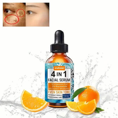 Subear 4-In-1 Facial Serum - Hydrates, Repairs, and Rejuvenates Skin with Hyaluronic Acid