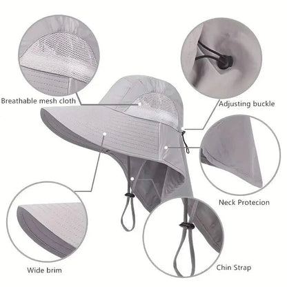 Summer Beach Neck Sunscreen Hat