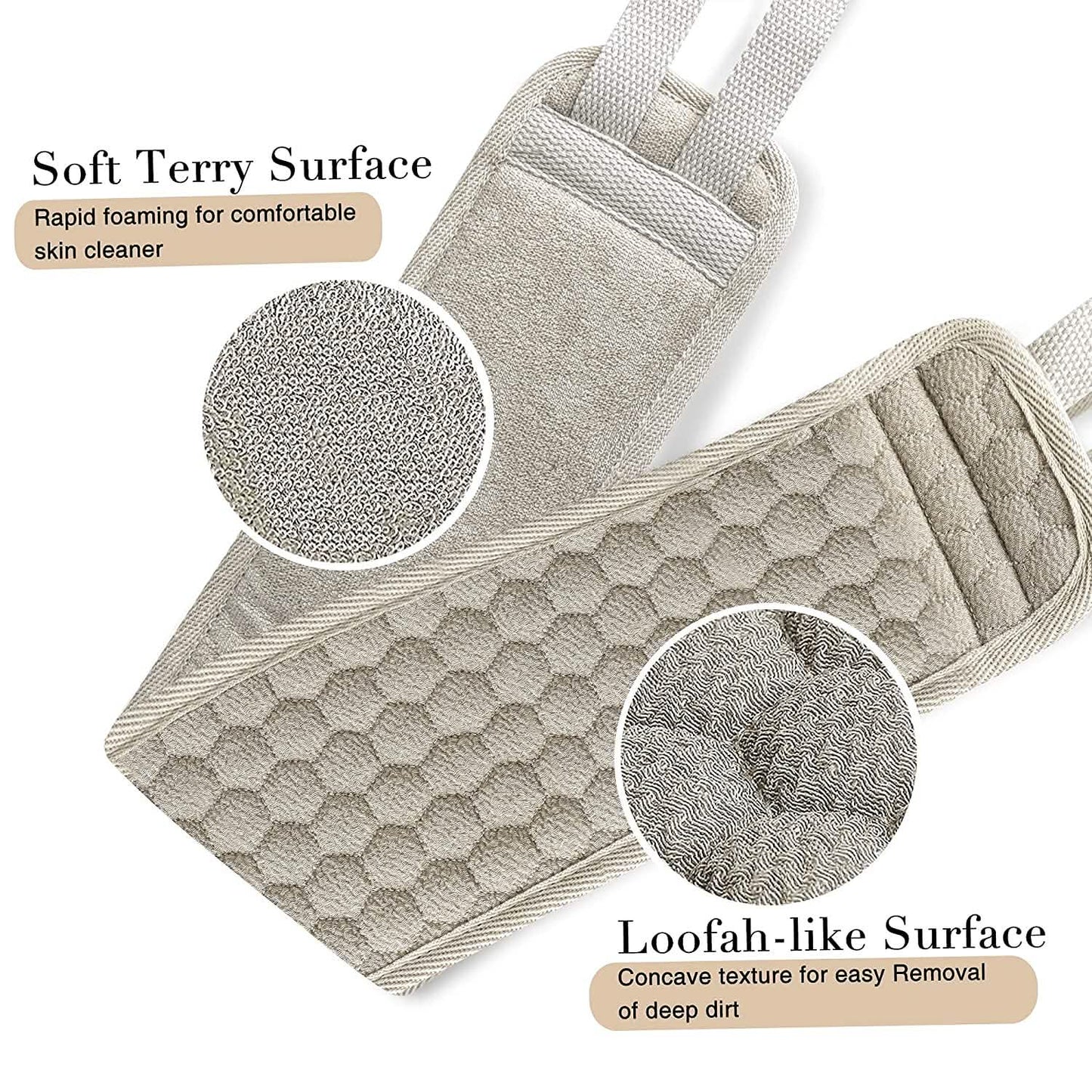 Suntee Exfoliating Back Scrubber and Exfoliating Sponge Pad