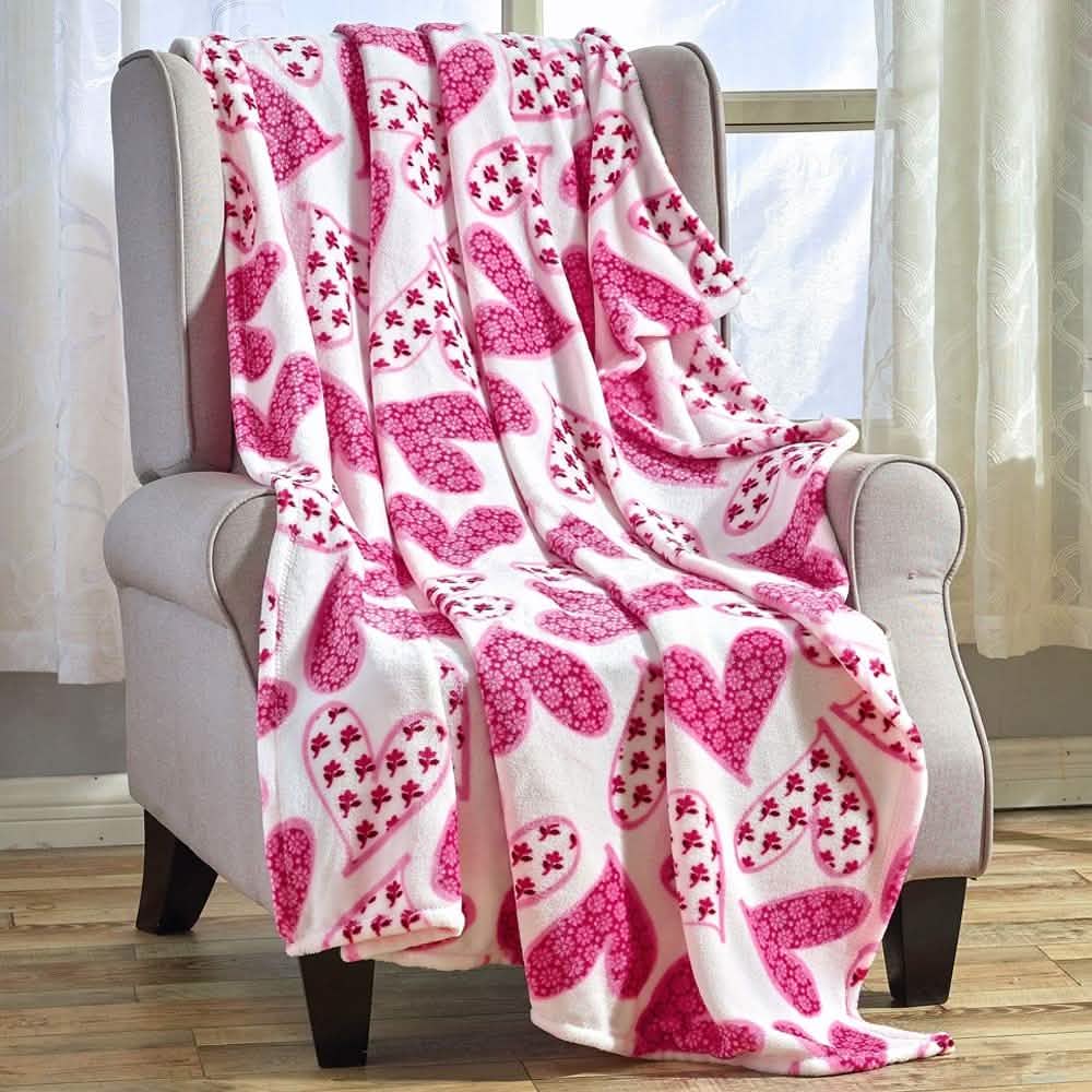 Super Soft Microplush Valentine Throw - Assorted Styles