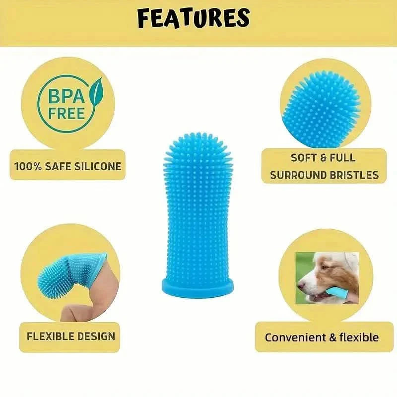 Super Soft Silicone Toothbrush for Dog or Cat's Teeth