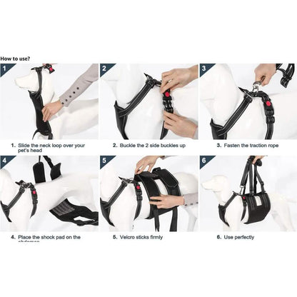 Support Harness Set Adjustable Chest Sling Strap for Elderly Disable Dog