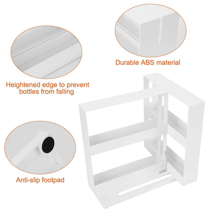 Swivel Cabinet Organizer Revolving Kitchen Rack Spice Organizer