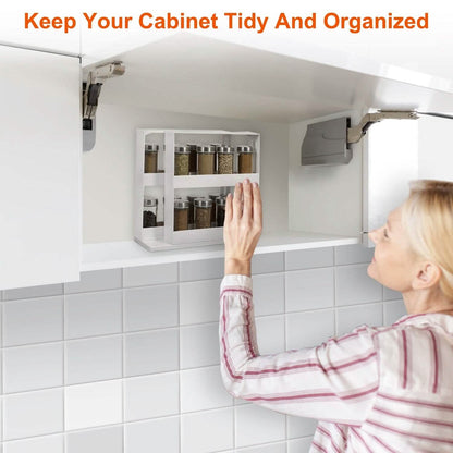 Swivel Cabinet Organizer Revolving Kitchen Rack Spice Organizer