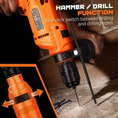 TACKLIFE 900W Corded Drill with 3000RPM Variable Speed PID05A