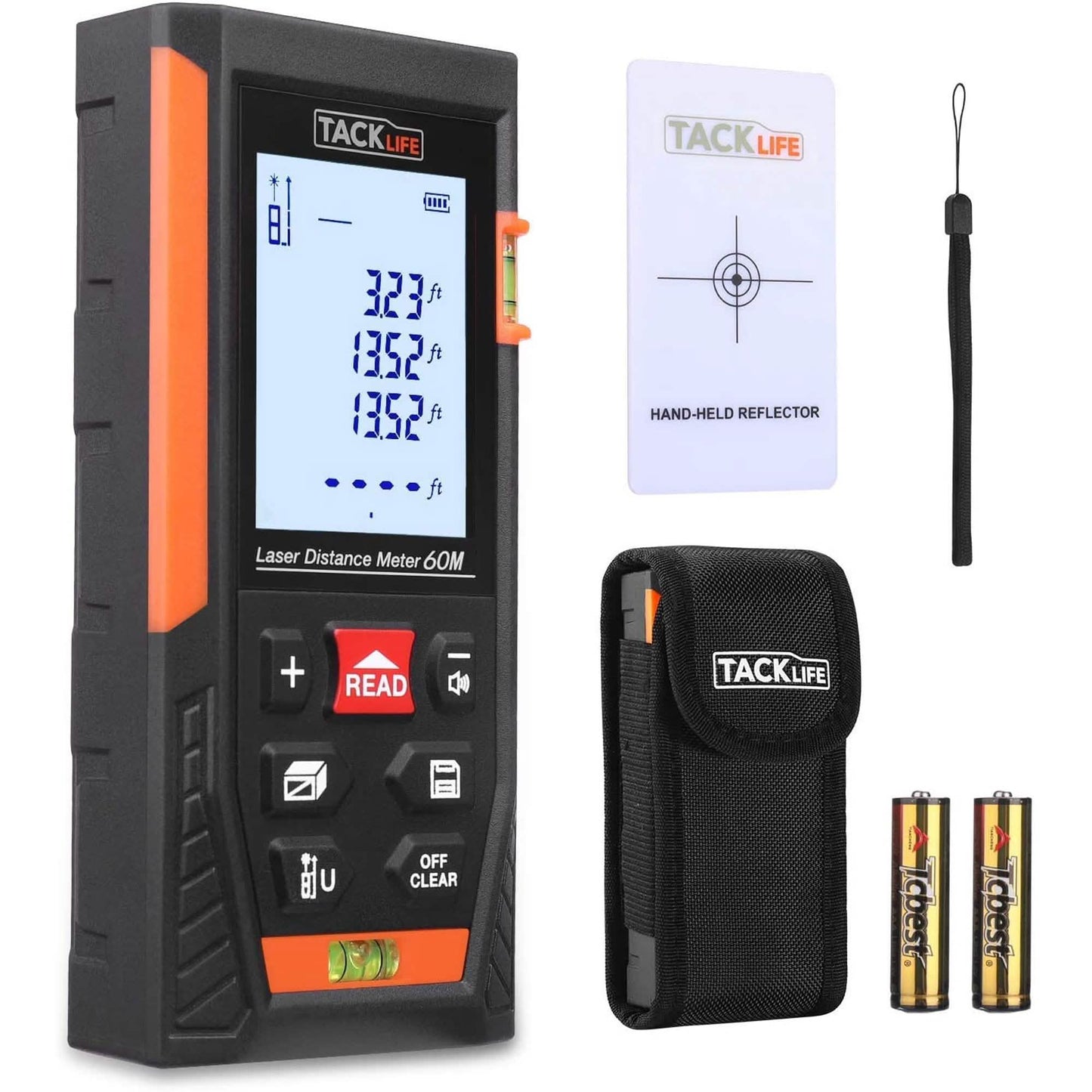 Tacklife HD60 Classic Laser Measuring Device 196Ft