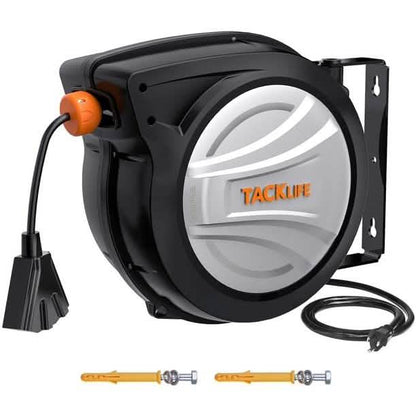 Tacklife Retractable Extension Cord, 65FT+4.5 Extension Cord Reel