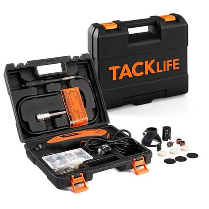 Tacklife Rotary Tool Kit with Upgraded MultiPro Keyless Chuck RTD35ACL