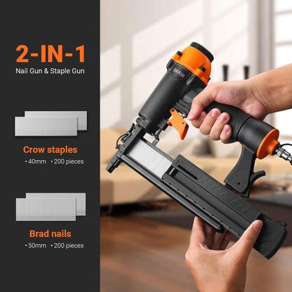 TACKLIFE TK5040-Brad Nailer, Pneumatic, 18GA 2-In-1 Nailer