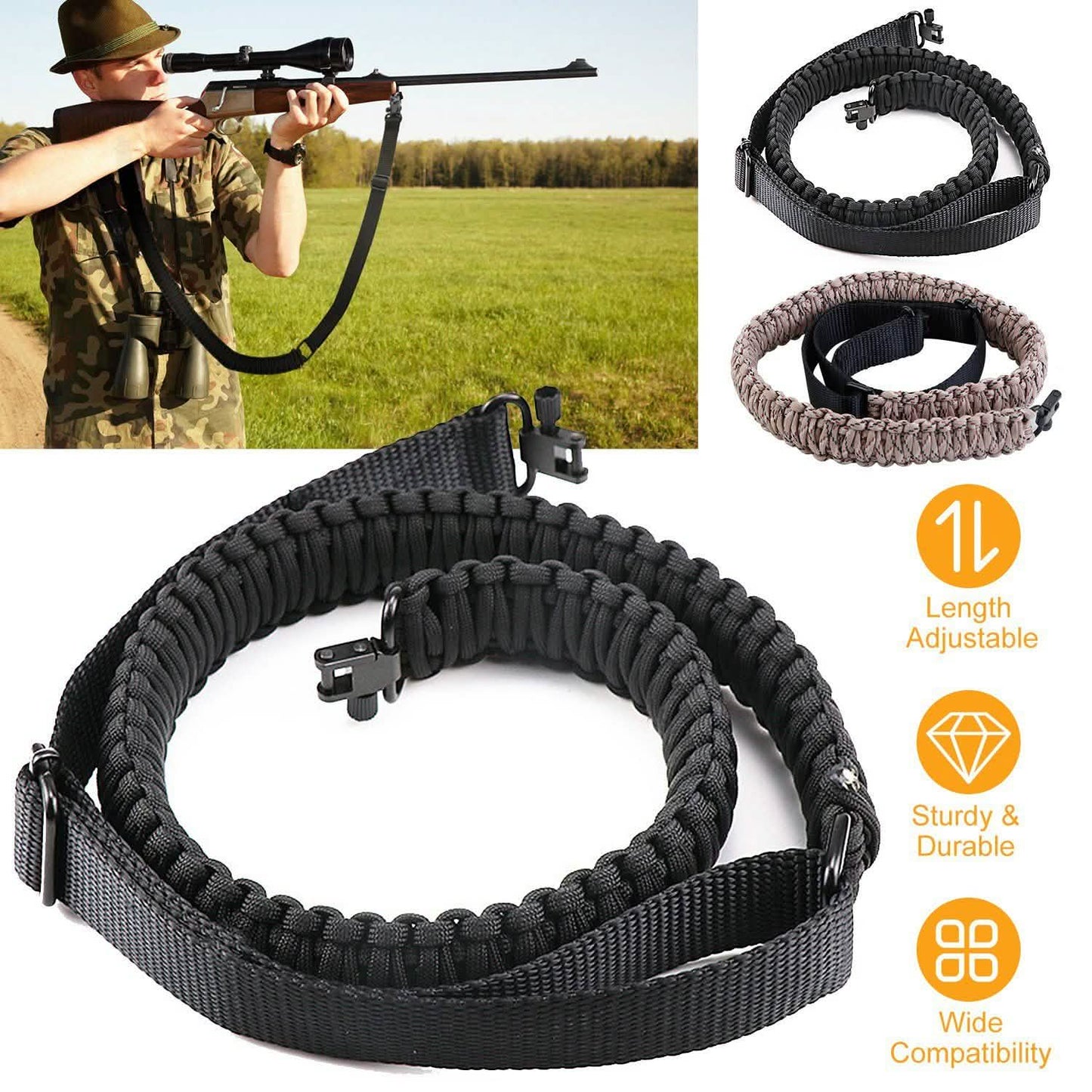 Tactical Paracord Sling - Adjustable Paracord Strap