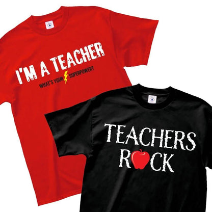 Teachers Rock or Teacher Superpower T-Shirt