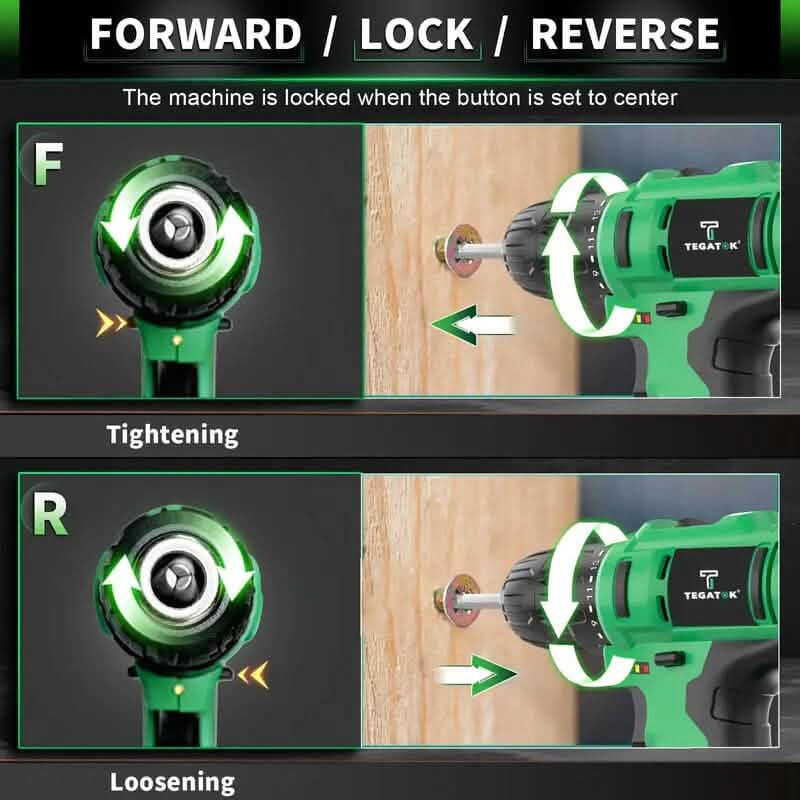 Tegatok 20V Cordless Drill Set