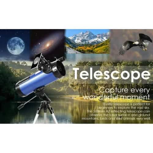 Telescope for Beginner 114mm Aperture 500mm AZ Mount Astronomical Reflector