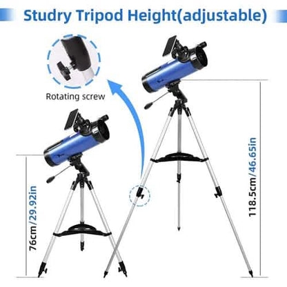 Telescope for Beginner 114mm Aperture 500mm AZ Mount Astronomical Reflector