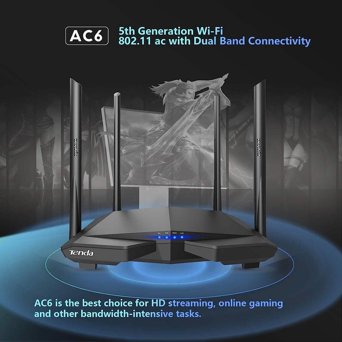 Tenda AC1200 Smart WiFi Router  (Refurbished)