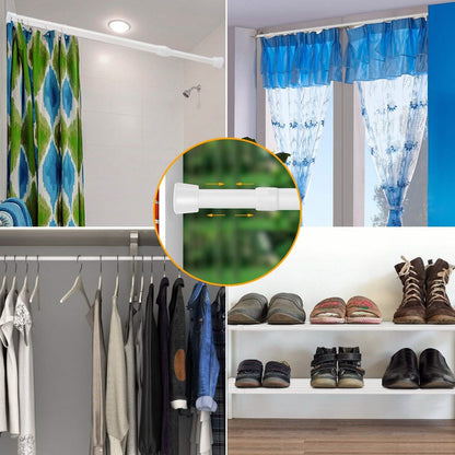 Tension Curtain Rod Spring Load Adjustable Curtain Pole