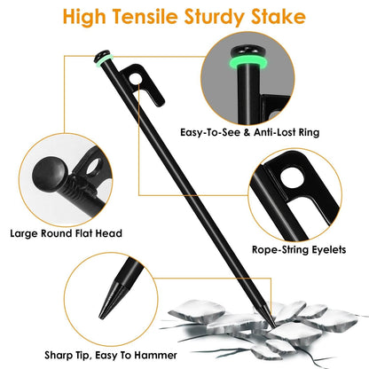 Tent Stakes Camping Hammer Set
