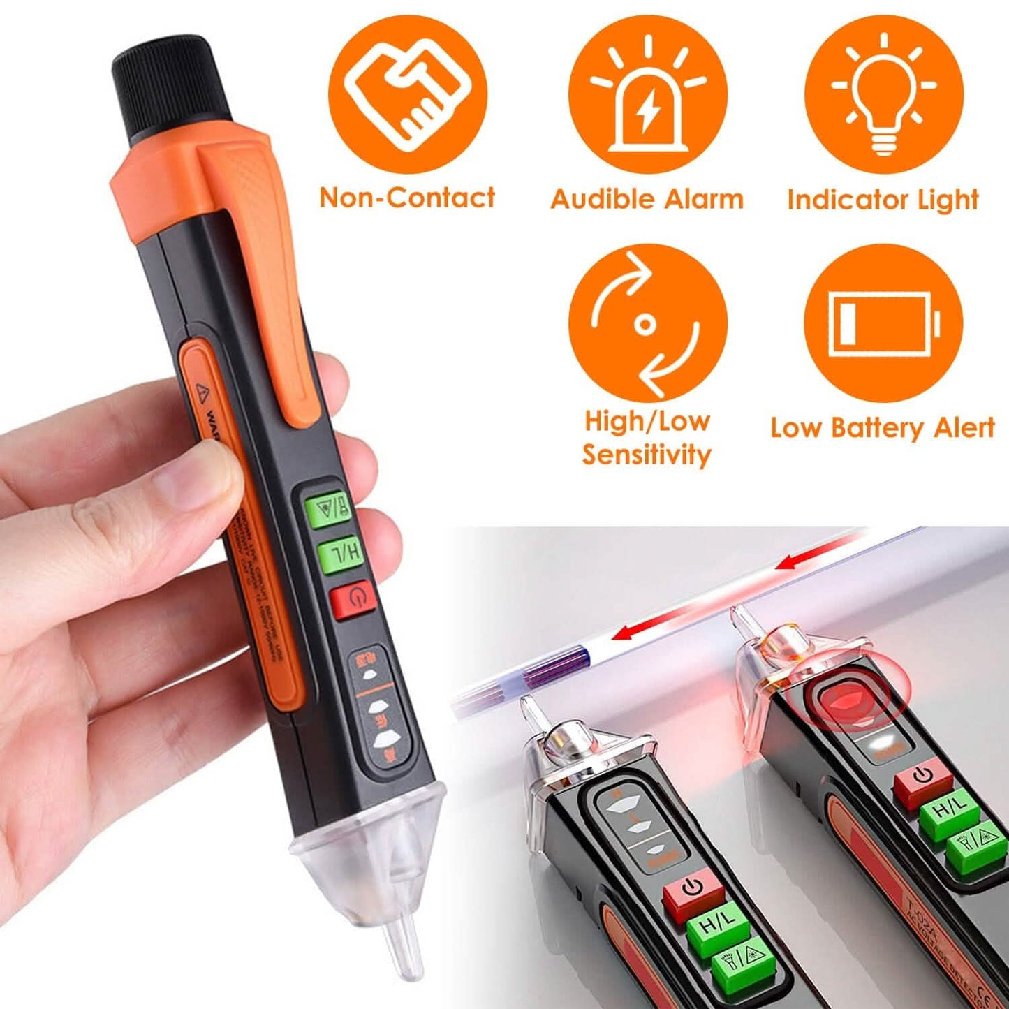 Test Pen Circuit Detector Tester Dual Range 12V/48V-1000V Breakpoint Finder